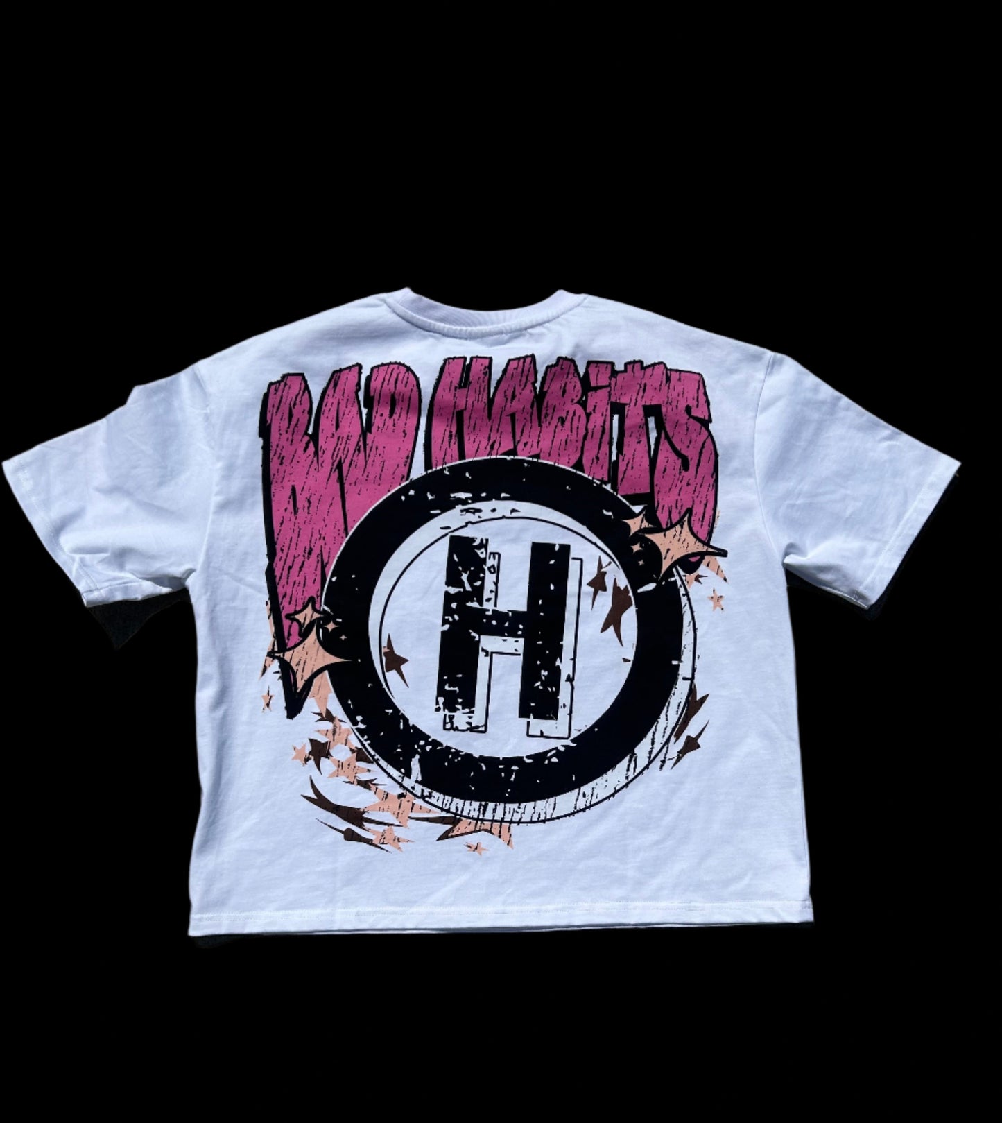 Cropped Bad Habits T-Shirt Pink